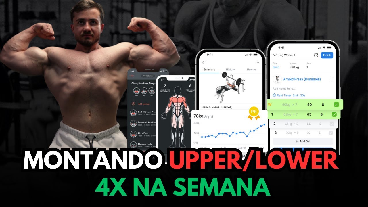 TREINANDO EM MENOS DE 60MIN!!! Montando UPPER/LOWER 4X na semana