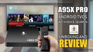 A95X PRO Android TVOS Box With Voice Control Unboxing And Review - Under $50