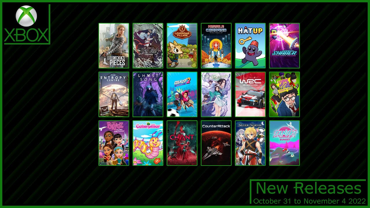 New Xbox Games — October 30 to November 5