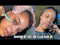 SHAVING MY FACE FOR INSTANT CLEAR GLOWING SKIN + Skin Care Routine