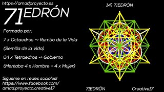 71EDRON (v1) (64 Tetraedros + 7 Octaedros) Flor de la Vida (Vuela) ❤ Creative17