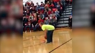 Watch Teen with Down Syndrome Score Half-Court Shot Backwards