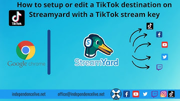 How to setup or edit a TikTok destination on Streamyard with a TikTok stream key.