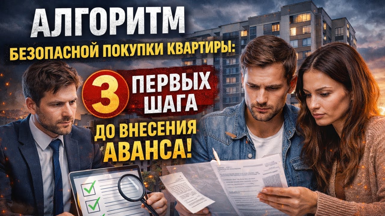 Алгоритм безопасной покупки квартиры: 3 первых шага до внесения аванса!