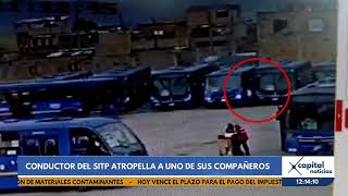 Grave accidente: conductor del SITP atropelló a uno de sus compañeros