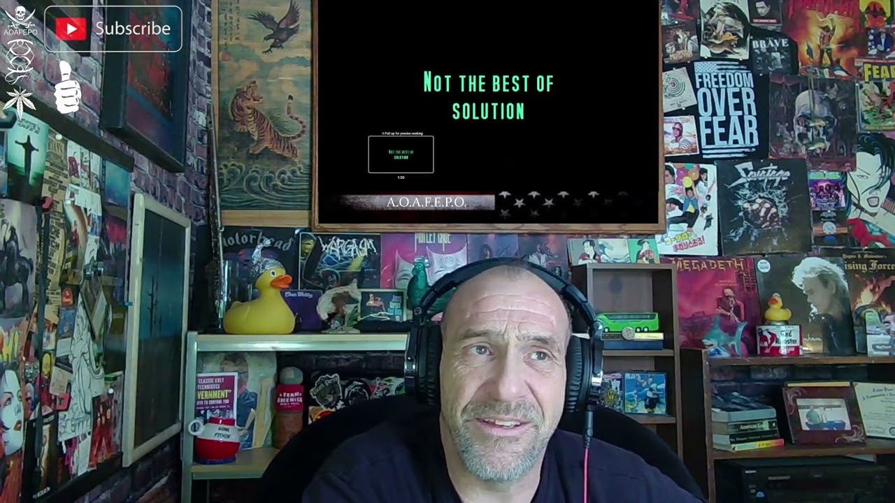 Overkill - Drop the Hammer Down (lyric video) - Reaction with Rollen