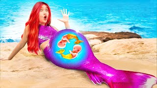 WOW🤯! Pregnant Mermaid VS Pregnant Vampire || Crazy Pregnancy Hacks and Funny Situations screenshot 3