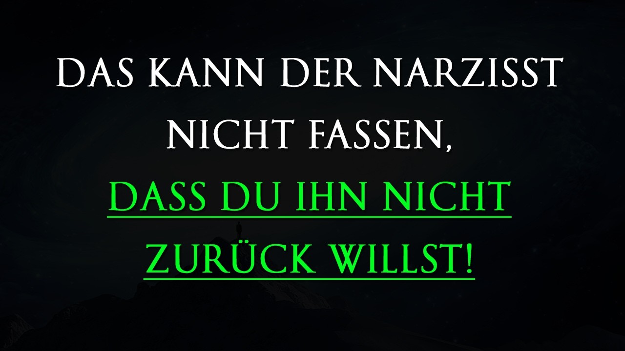Der Narzisst versteht nicht, dass du ihn nicht wieder in deinem Leben haben möchtest | Narzissmus