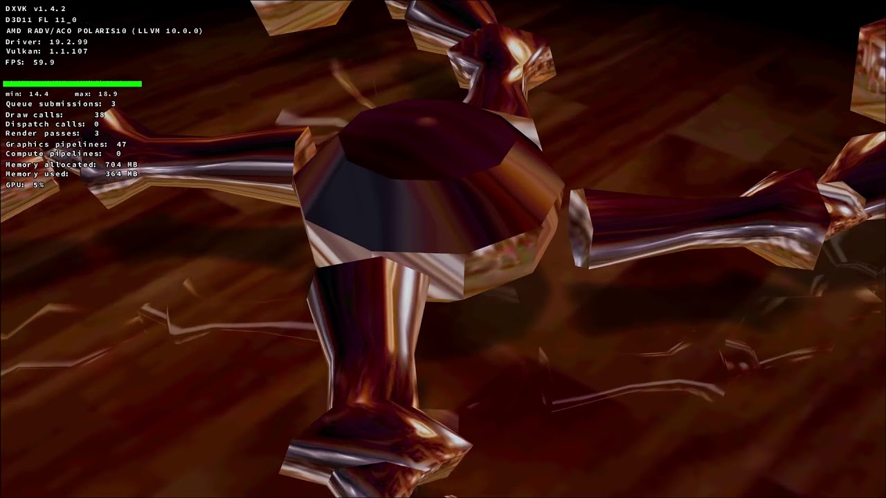 Final Reality dgVoodoo+DXVK linux test