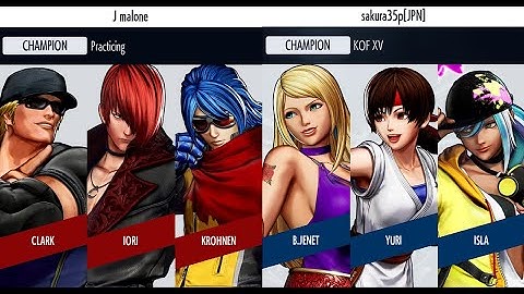 KOF XV 🔥 Practising (Krohnen/IORI/Clark) vs KOF XV (B.Jenet/Yuri/Isla) | KOF XV Replays 🔥 Steam