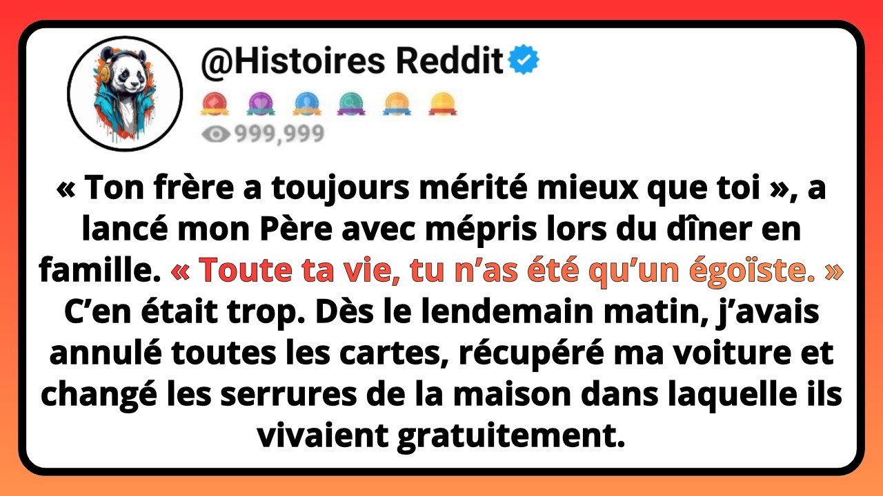 Le dîner de famille était censé être une réconciliation. Au dessert, mon père m’a regardé droit dans les yeux et a lancé devant tout le monde : « Adam mérite ton costume, pas toi, l’égoïste. »...