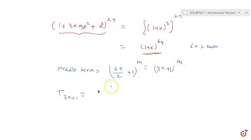 Find the middle term in the expansion of :  ltmath gt  ltmrow gt  ltmsup gt  ltmrow gt  ltmrow