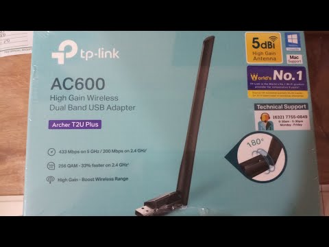 TP-Link Archer T2U Plus AC600 Unboxing & Installation