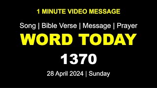 Word Today-1370 | Bro RSV | One-Minute Video Message (Malayalam) | 28 April 2024