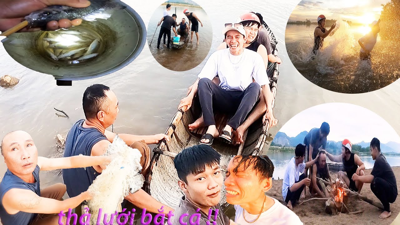 Một ngày thả lưới bắt Cá trên Sông cùng Team Quốc Màng Tang !! YouTube