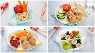 How to Make Easy 'Sushi' Sandwiches - 4 Ways Kids Cooking Class Sushi Sandwiches