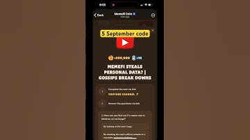 MemeFi YouTube video secret code today 5 September | #memefi #crypto #memeficode #code #codes #new