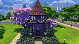 Tiny Witch House| BASE GAME ONLY  | NO CC | The Sims 4 Speed Build #basegame #sims4 #speedbuild