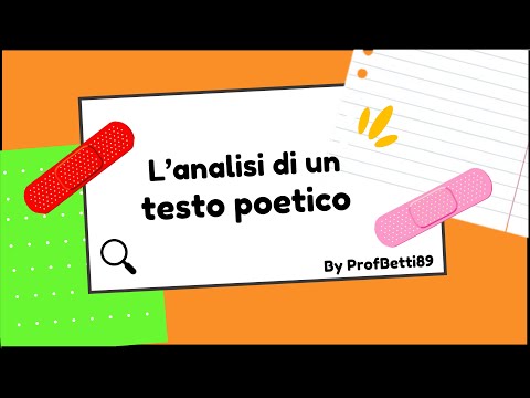 Video: Come Analizzare Una Poesia