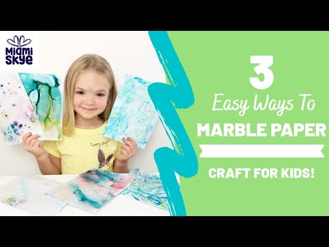 3 EASY Ways To Marble Paper! FUN Kids Craft!!