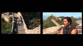 Victor Webster on the Great Wall of China in "Heart Of A Dragon" Movie