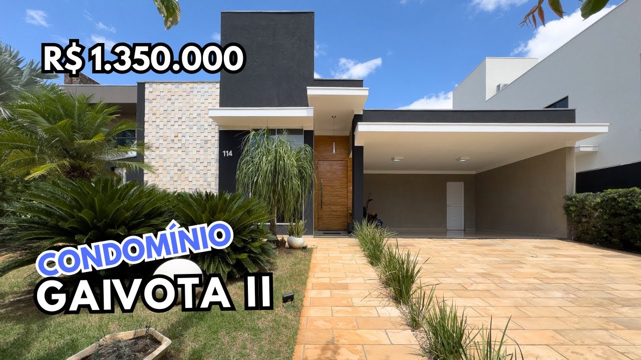 R$ 1.350.000 / Casa térrea no Gaivota II com 3 suítes, piscina e escritório