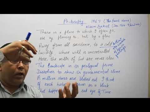 Philosophy by Nissim Ezekiel Line by Line Analysis in Hindi with Figures of Speech