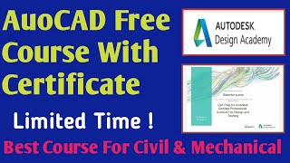 Autocad Free Course with Certificate !Best Course For Mechanical and civil engineering students screenshot 4