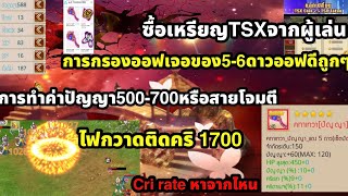 TSX by astronize การทำค่าปัญญา500-700/โจมตี ทำยังไง แต่ละส่วนออฟหลัก/รอง การกรองของ5/6ในNFT ดีและถูก