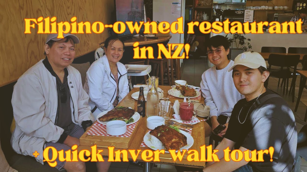 Filipino-Owned Restaurant in Invercargill NZ! 🇳🇿🇵🇭 + Mini Walk Tour &  Brother's Coffee Surprise! ☕