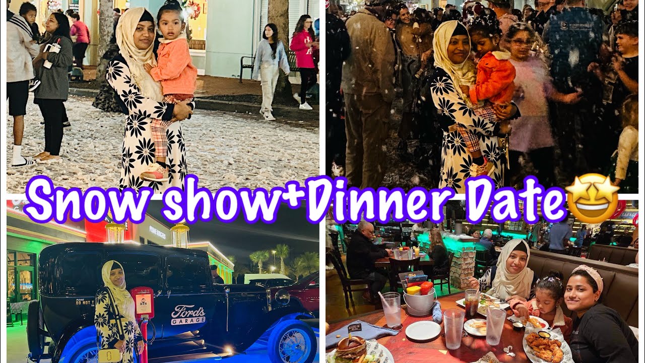 Enjoying Snow Flakes ️☃️ | Dinners in a interesting Restaurant 😎 #snow ...