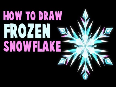 How to Draw Elsa's SnowFlake from Frozen - YouTube