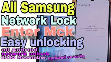 Samsung enter mck || all Samsung network lock unlocking method || Network unlock code | free unlock 