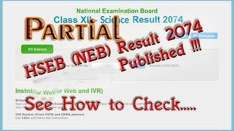 NEB Class 11 Partial Result 2074 Published! See how to check HSEB- NEB  class-11 results 2074
