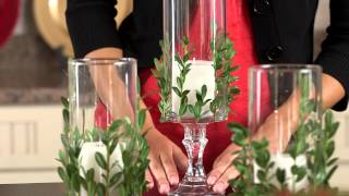 Dollar Tree Christmas Craft Idea- Vase with Greenery
