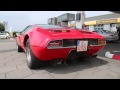 Super rare and original De Tomaso Mangusta startup and acceleration (LOUD sounds)