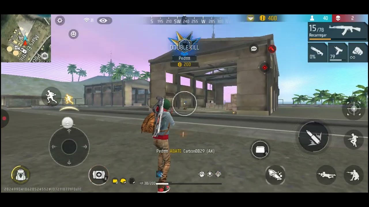 Jogando free Fire