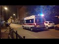 Ambulanza C.R.I. in arrivo al pronto soccorso della spezia, ospedale Sant'Andrea SP 