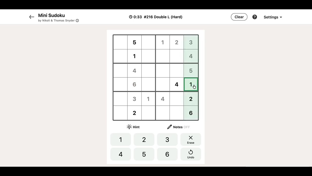 LinkedIn Mini-Sudoku Answer Today – Puzzle #216 | 15 March 2026