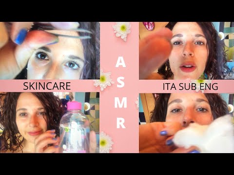 🥒ASMR🥒 SKINCARE #ROLEPLAY (Whispered ITA sub ENG)