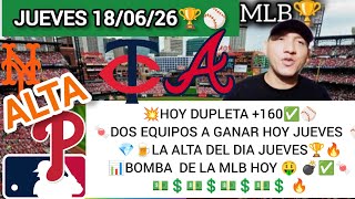 JUEVES DE MLB✅ PRONÓSTICOS MLB PARA HOY🤑 PARLEY Y DATOS 💥 PINPI PRONÓSTICOS