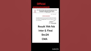 Cma intermediate &final result dec24#cmaresult #official announcement#By icmai#cma updates#Result#