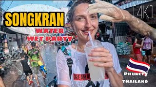 Songkran Festival: Wet Girl Vlog Reactions - Patong Beach Phuket, Thailand🇹🇭 Walking Bangla 2024