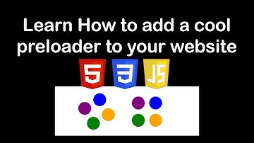 Learn how to add a Preloader to your website | HTML CSS JavaScript