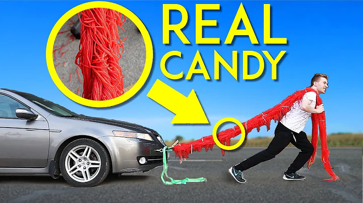 Towing a Car with Worlds Largest Licorice Rope