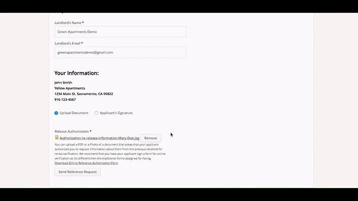 Request Landlord Reference online for free  - New Tenant Screening service