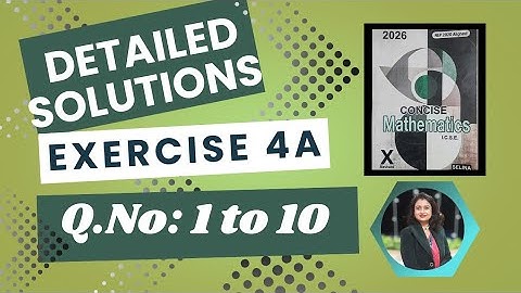 Concise Maths Solution || ICSE Class 10|| Exercise 4A || Linear Inequations || 2026