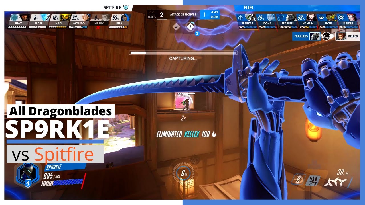 SP9RK1E GENJI - All the Dragonblades vs London Spitfire | OWL Season 2021 Highlights