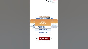 🔔Breaking News | JEE Main 2025 Session 2 Exam Schedule Released | #jeeaprilattempt #jeemain2025