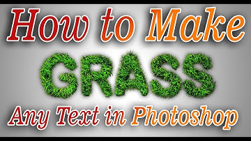 How to Create Grass Text Effect in Photoshop any version (2019) - Urdu / Hindi Tutorial
